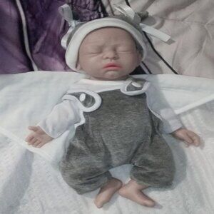 🆕12 inch Full Body Silicone Baby Dolls Reborn Hairless Baby Boy with Clothes
